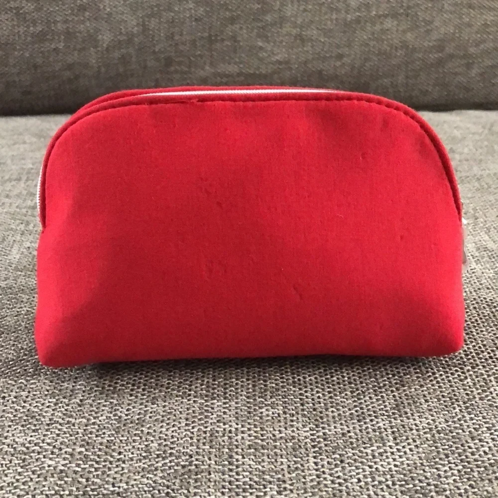 Dior Beauty Makeup Logo Small Luxury Pouch Gift Authentic Red - Picture 7 of 17
